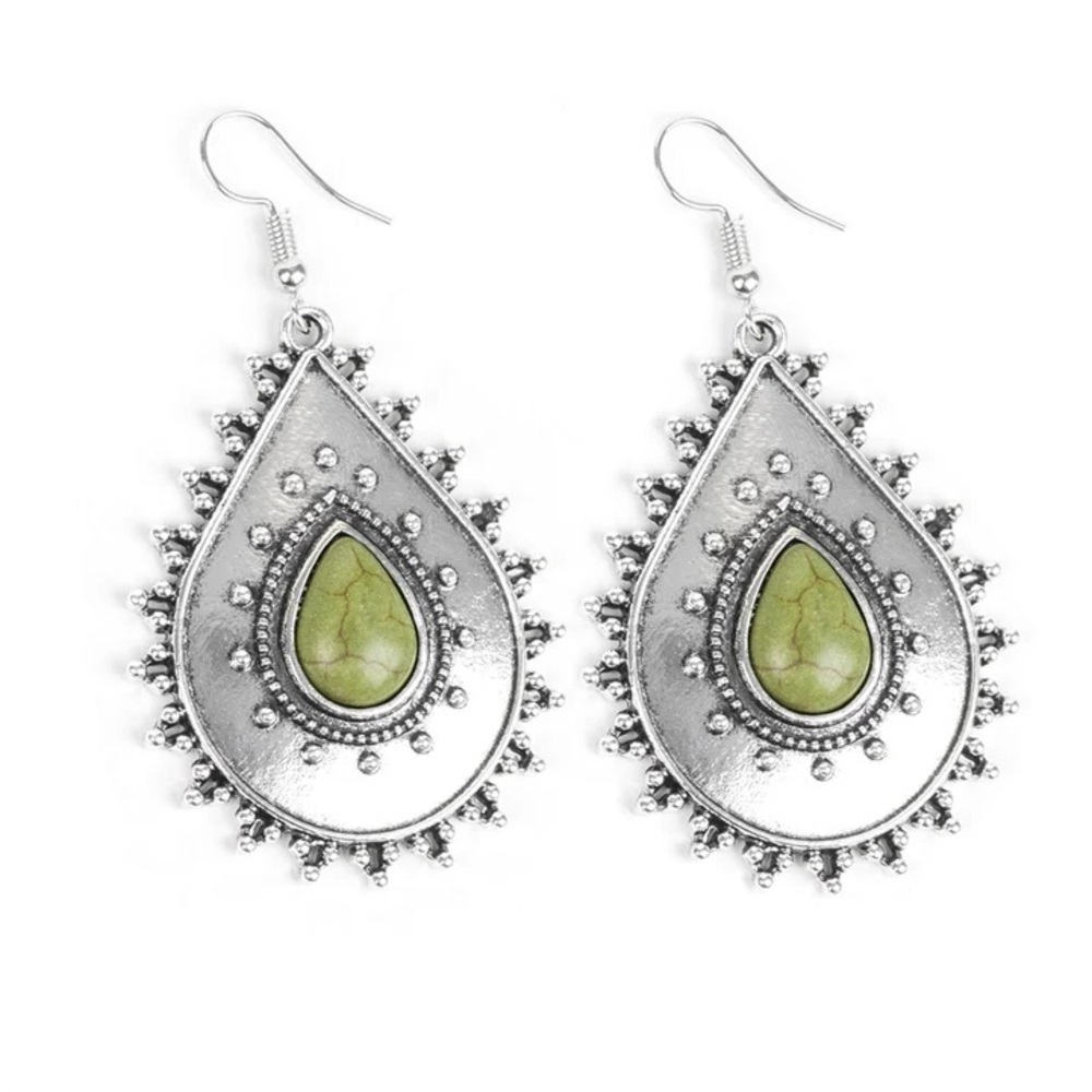 3 for $15 Paparazzi brand new bohemian western green dangle earrings